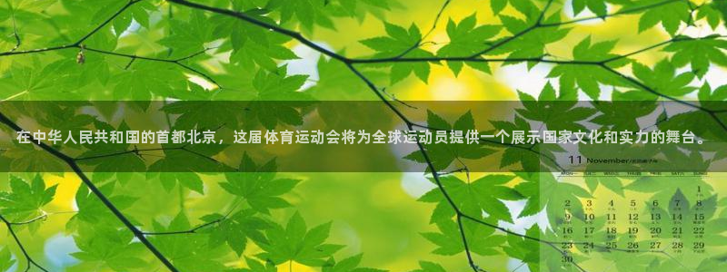 熊猫体育app官方下载最新版：在中华人民共和国的首都北京，这届体育运动会将为全球运动员提供一个展示国家文化和实力的舞台。